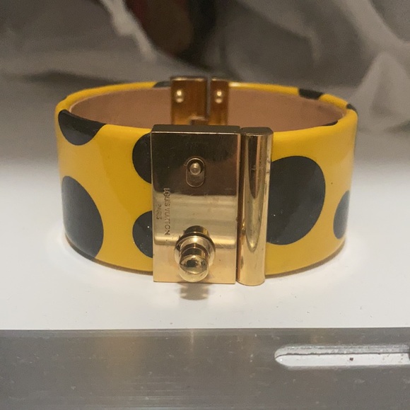 Louis Vuitton x Yayoi Kusama Yellow Polkadot Cuff - Picture 2 of 5